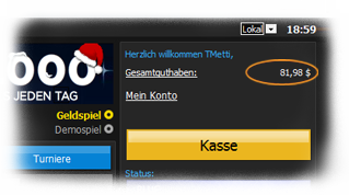 spielerkonto und guthaben zum online pokern